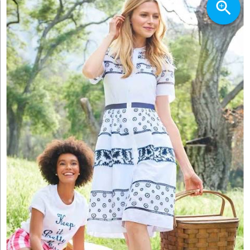 Draper James embroidered shirt dress