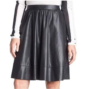 Search for Sanity black faux leather skirt