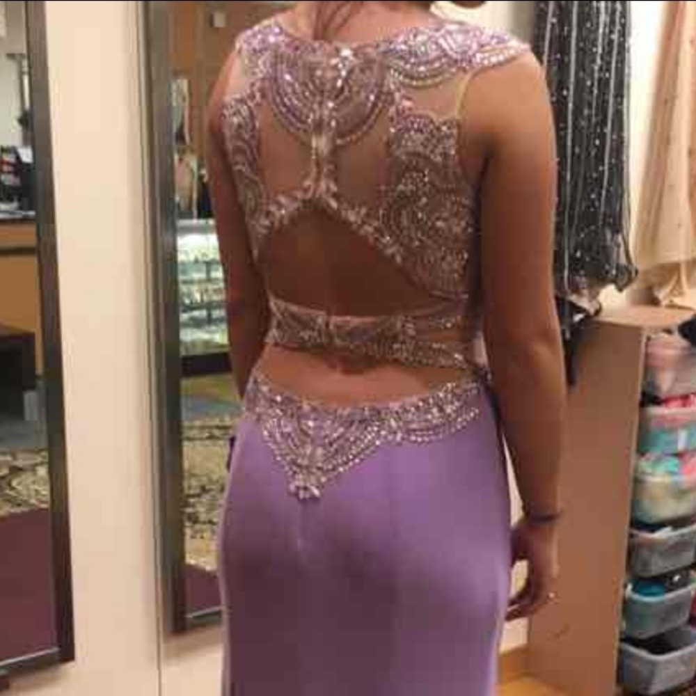New! Lavender beaded gown