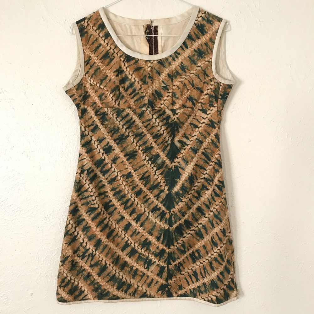 vintage 60s/70s marbled tie dye shift dress