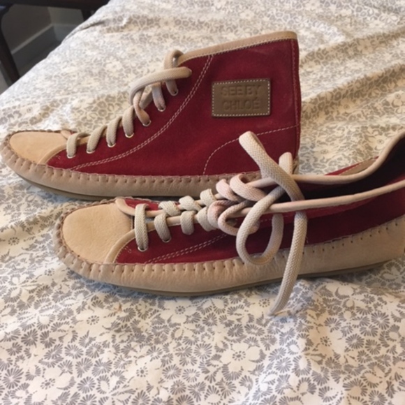 See by Chloe Suede Hi Top Sneaker - Picture 3 of 5