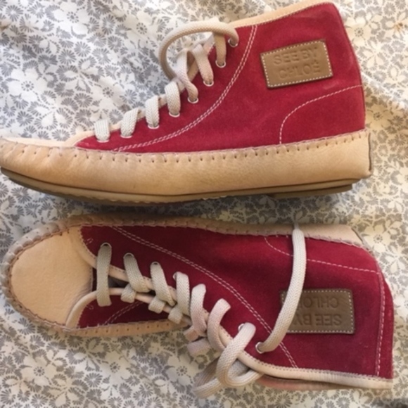 See by Chloe Suede Hi Top Sneaker - Picture 2 of 5