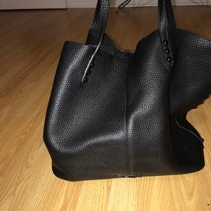 Rebecca Minkoff-whipstitched pebbled leather tote