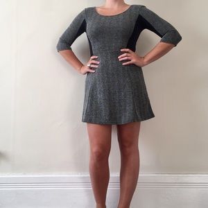 Gray and Black Dress