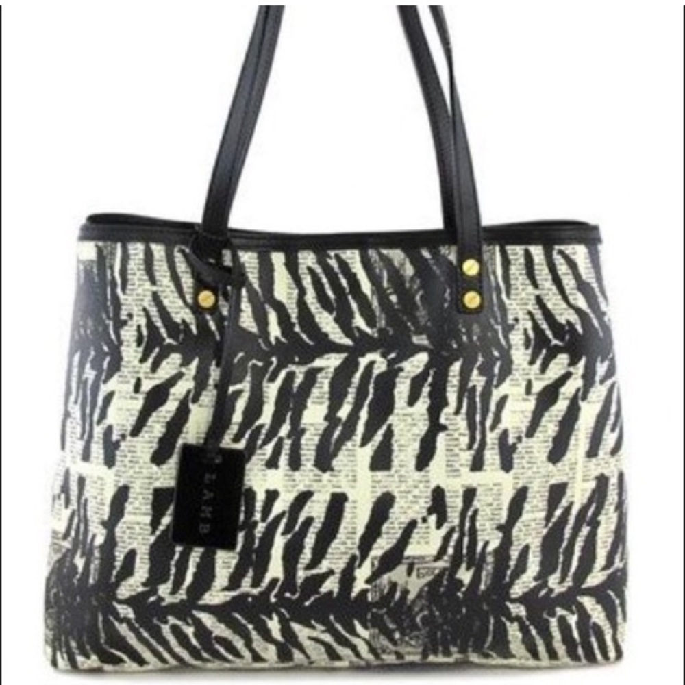 L.A.M.B- Wiliamsfield tote newsprint / zebra print