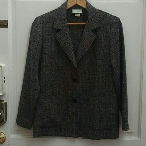 Black and white blazer