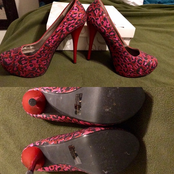 SHI leopard print heels - Picture 1 of 2