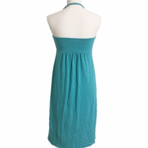 J. Crew Teal Halter Shift Dress Size M - Picture 2 of 3