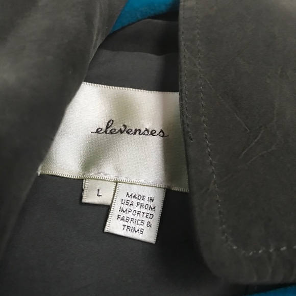 ANTHROPOLOGIE moss long silk vest! - Picture 5 of 6