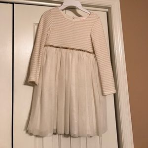 Cream and Gold sparkly dress