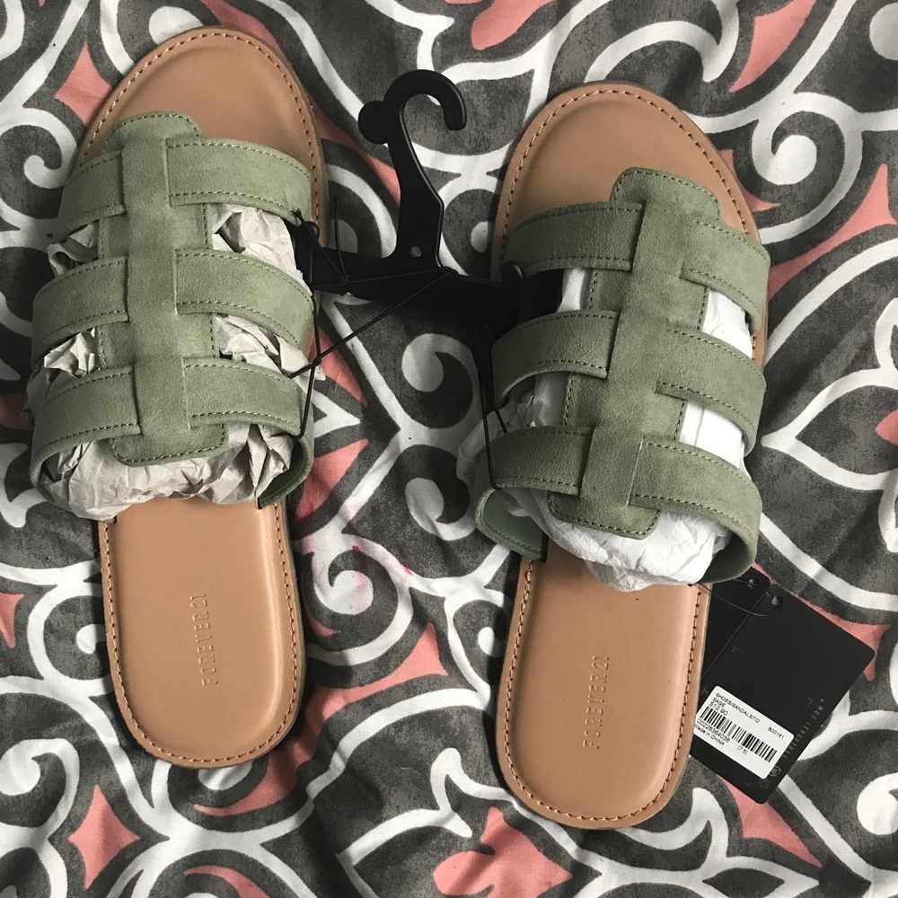 Forever 21 Olive suede sandals