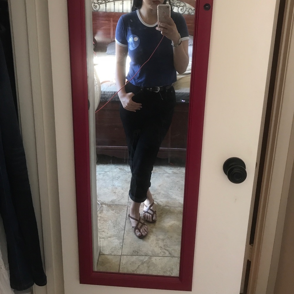Cute blue crop top