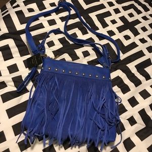 Blue fringe purse!