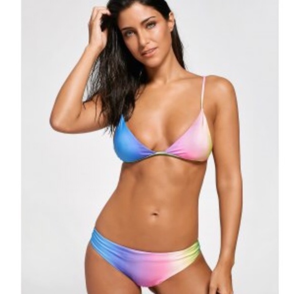 Ombre Tie Dye Cheeky Printed Bikini - Picture 2 of 6