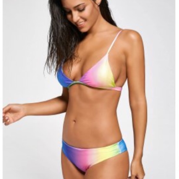Ombre Tie Dye Cheeky Printed Bikini - Picture 3 of 6