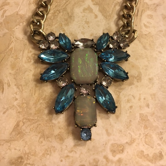 Bauble Bar Jewelry - Bauble Bar long Opal and blue necklace