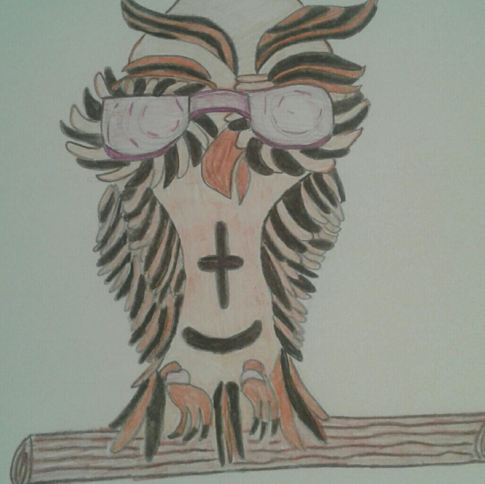 Picture of owl on cardstock