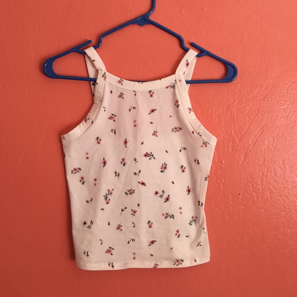 White floral tank top