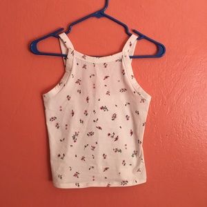 White floral tank top
