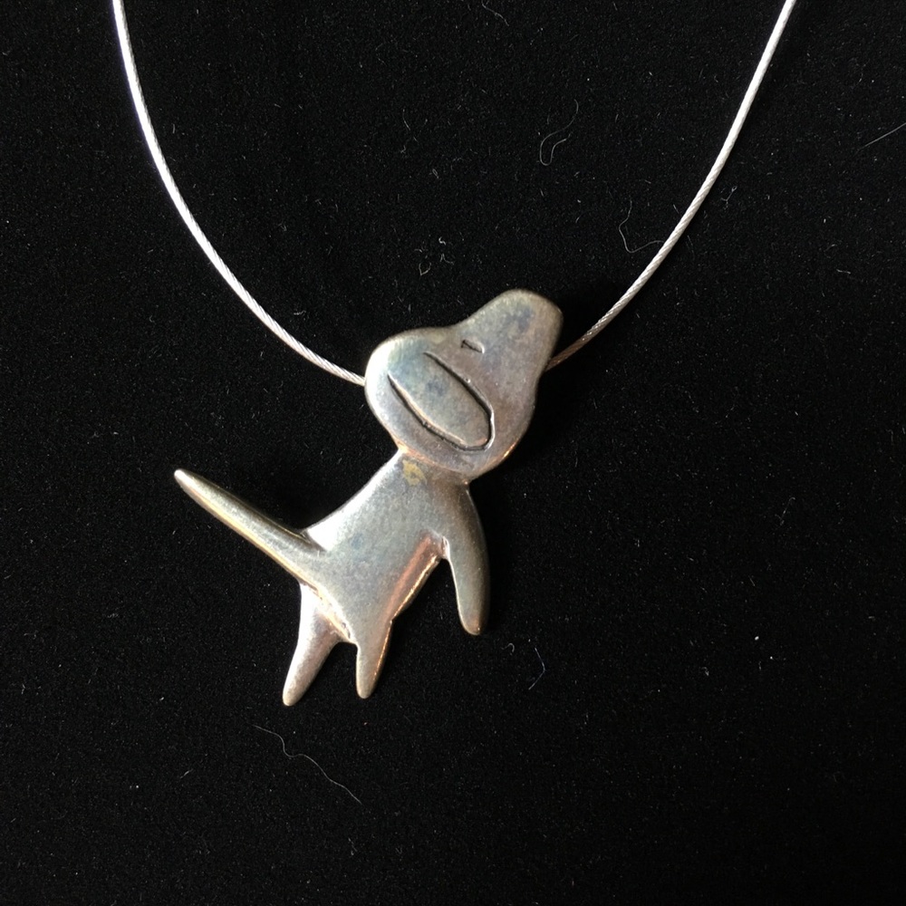 Silver puppy / dog Pendant