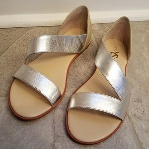Yosi Samra Silver Leather Sandals