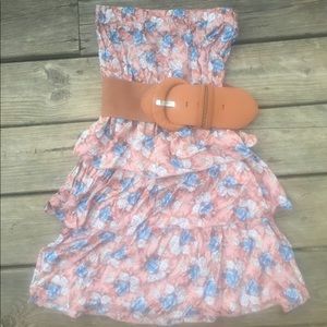 Cute floral dress with belt- small