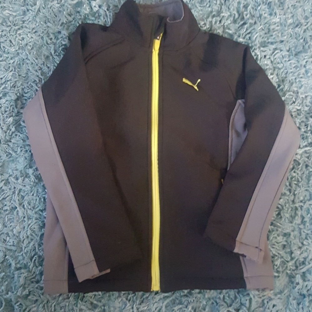 BOYS PUMA NEOPRENE PUMA ZIP UP JACKET SZ 6