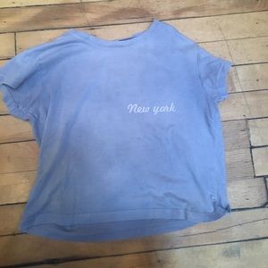Blue brandy Melville New York crop top