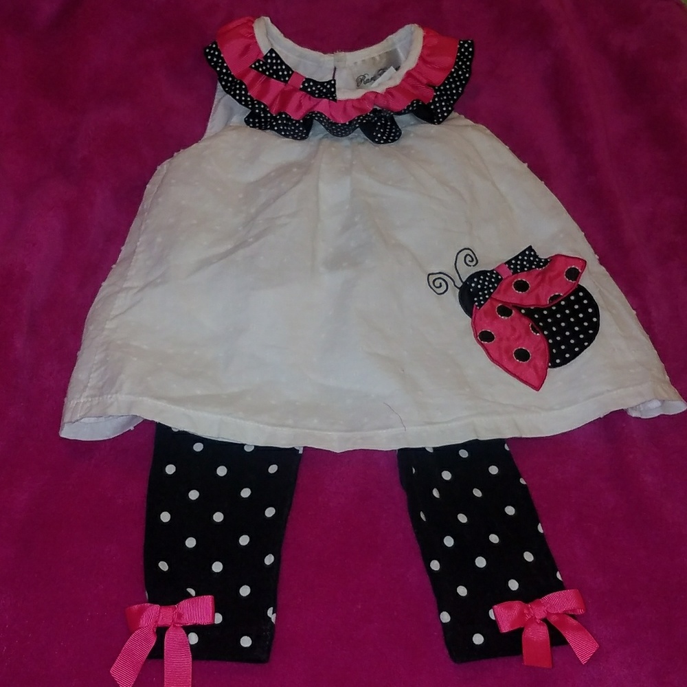 Sassy Pink, Black, and White 2 pc