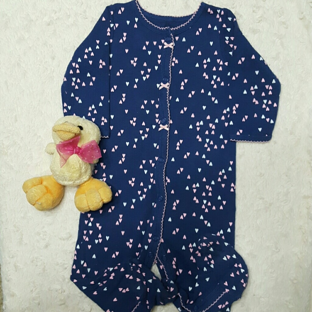 💕Navy Sweetheart Footie💕