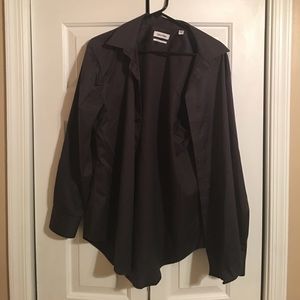 Gray button down dress shirt