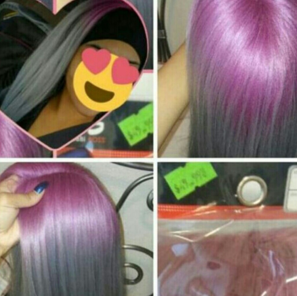 🌸Pretty pink nd grey wig🌸