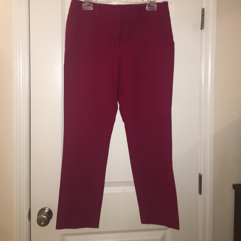 Ann Taylor Signature ankle pants Raspberry color