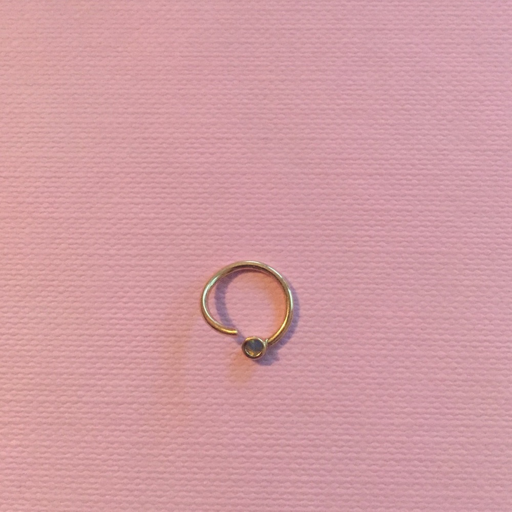 maria tash fixed bead opal ring