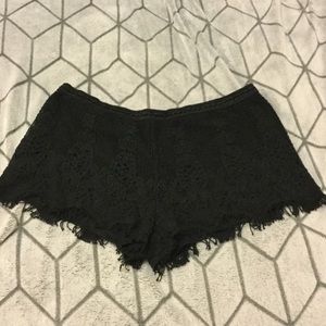 Black Lace Shorts