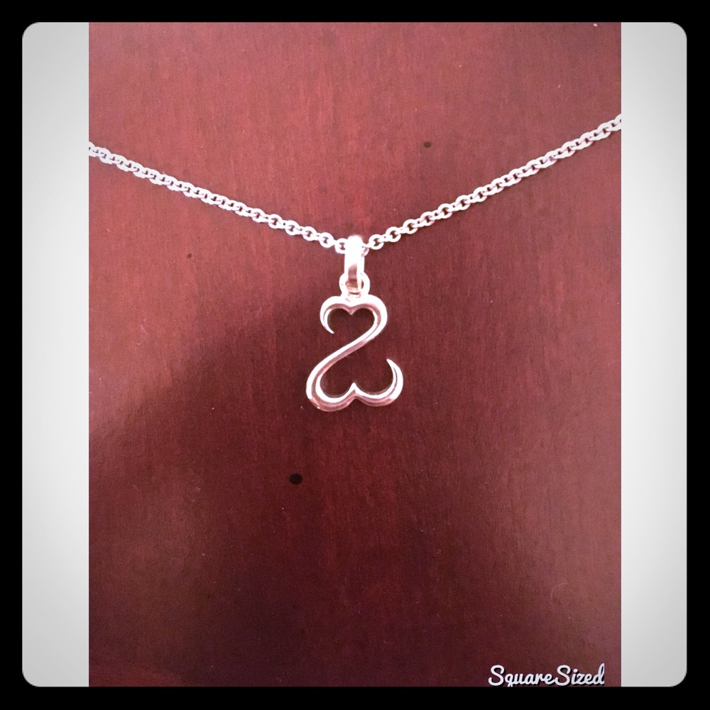 Open Hearts Necklace Sterling Silver Never Worn