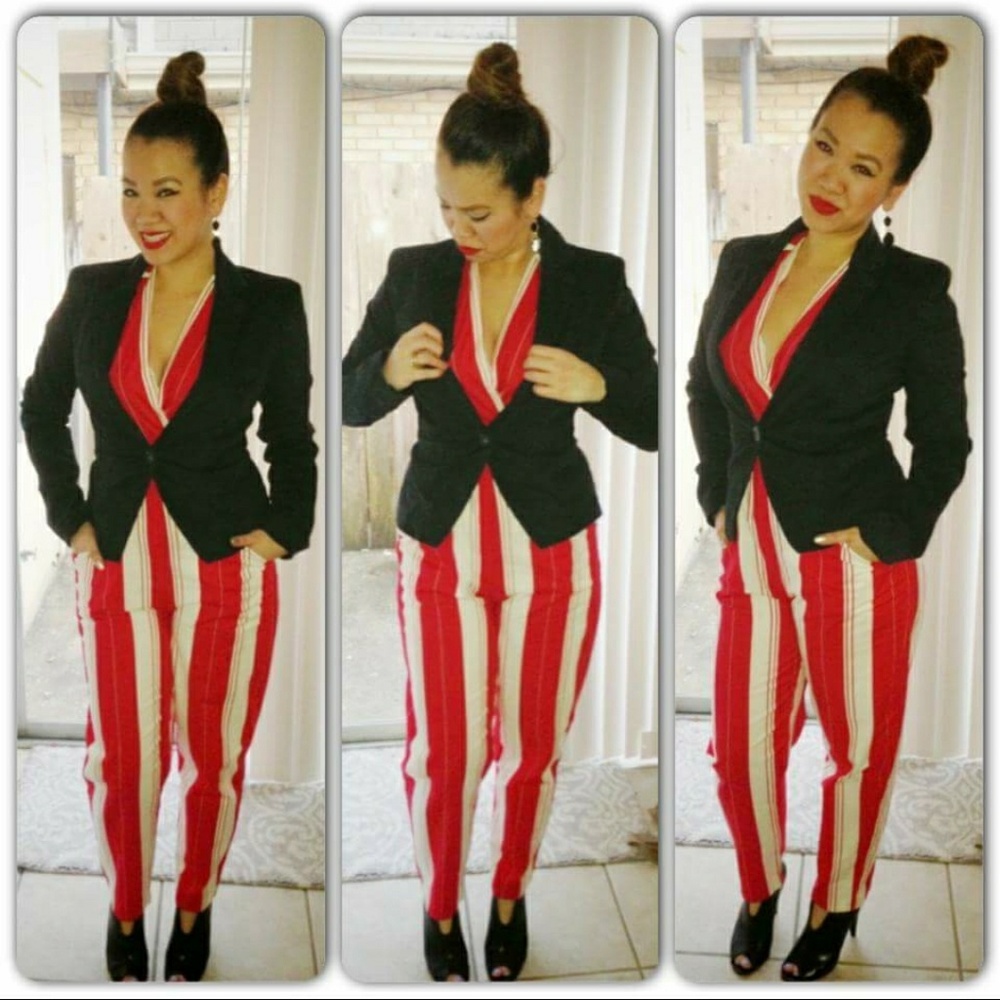 🆕Vintage red and white jumpsuit