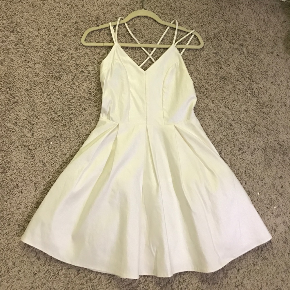 Pleather White Dress