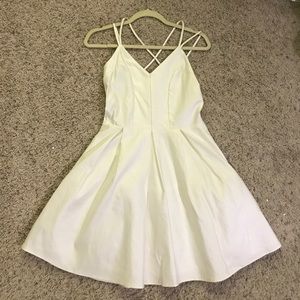 Pleather White Dress
