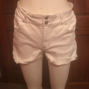 White highwaisted shorts