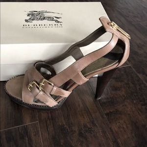 Genuine Burberry platform sandals