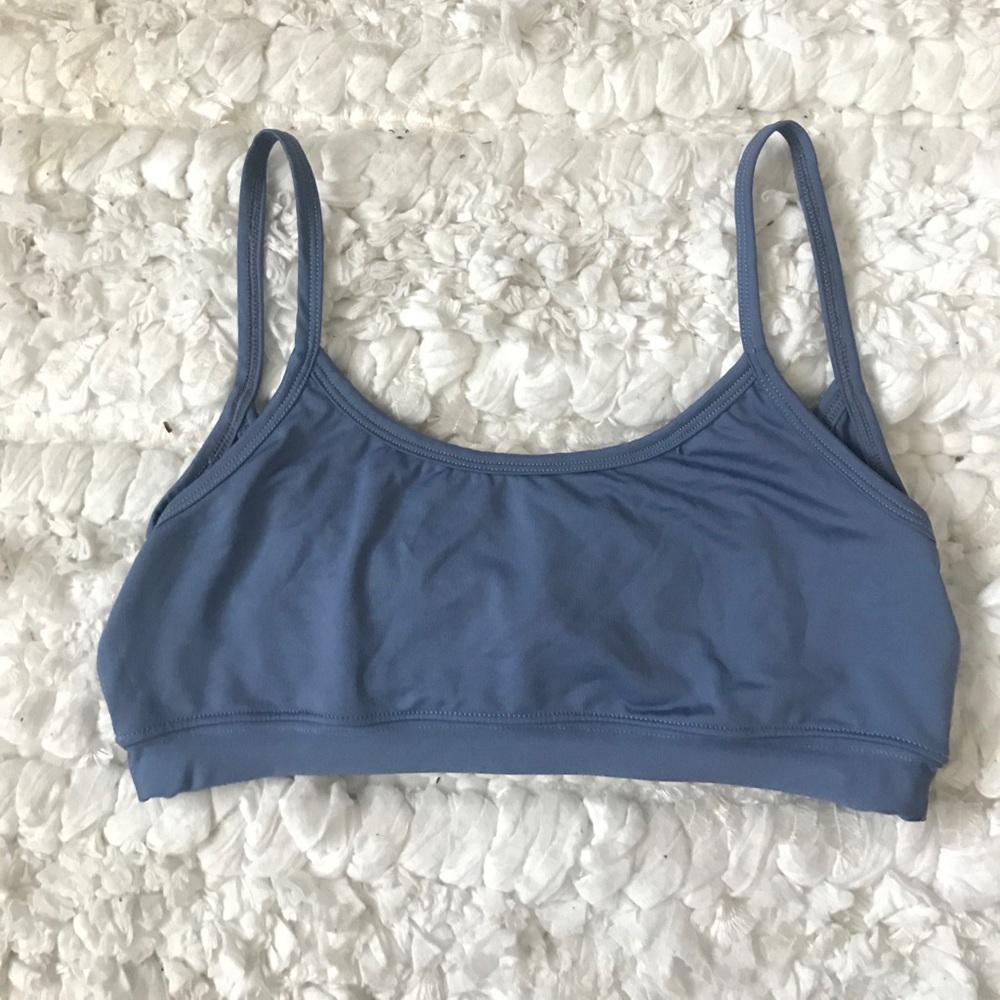 Blue Scoopneck Bralette