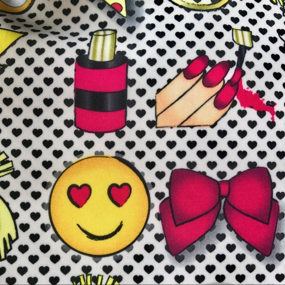 Betsey Johnson Emoji Dot Skull Top Handle Backpack - Picture 6 of 8