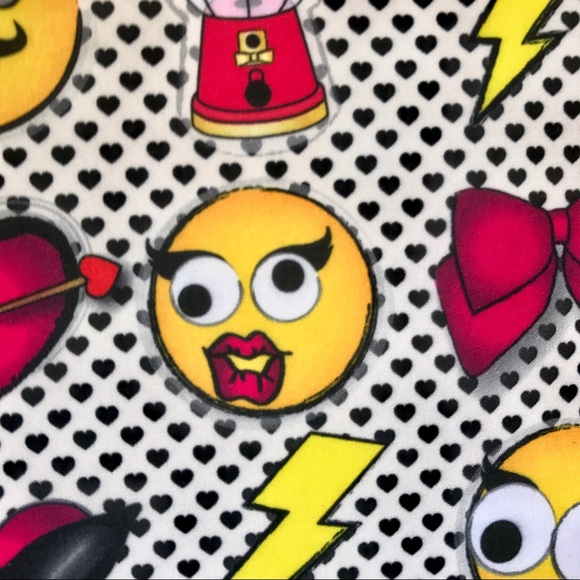 Betsey Johnson Emoji Dot Skull Top Handle Backpack - Picture 8 of 8