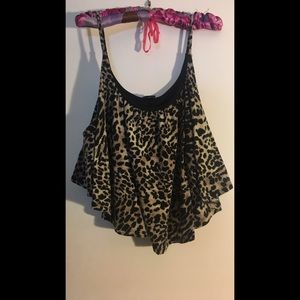Cheetah crop top tank