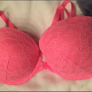 VS Victoria's Secret 38D pink lace push up bra