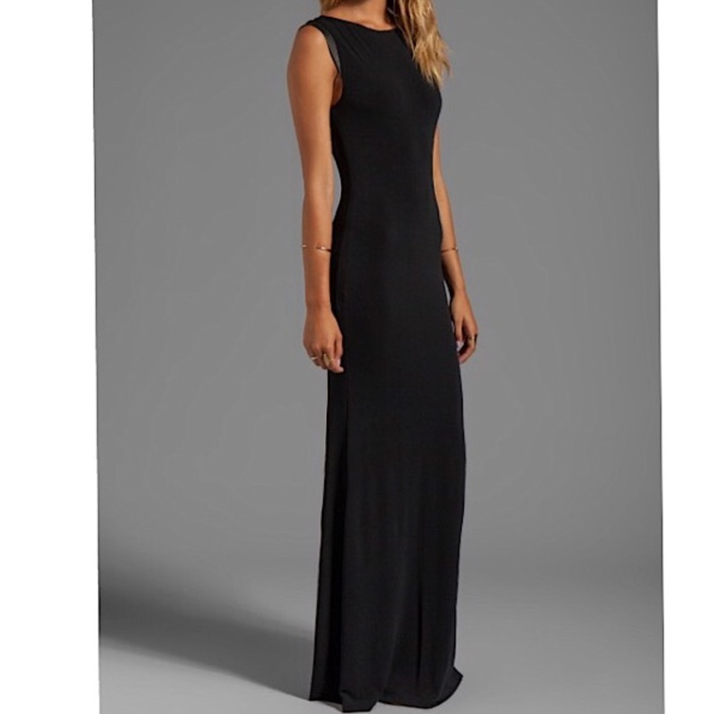 Alice + Olivia Cap sleeve cutout back maxi dress