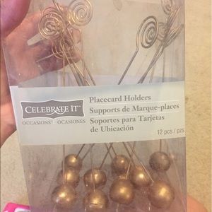 Gold placecard holders