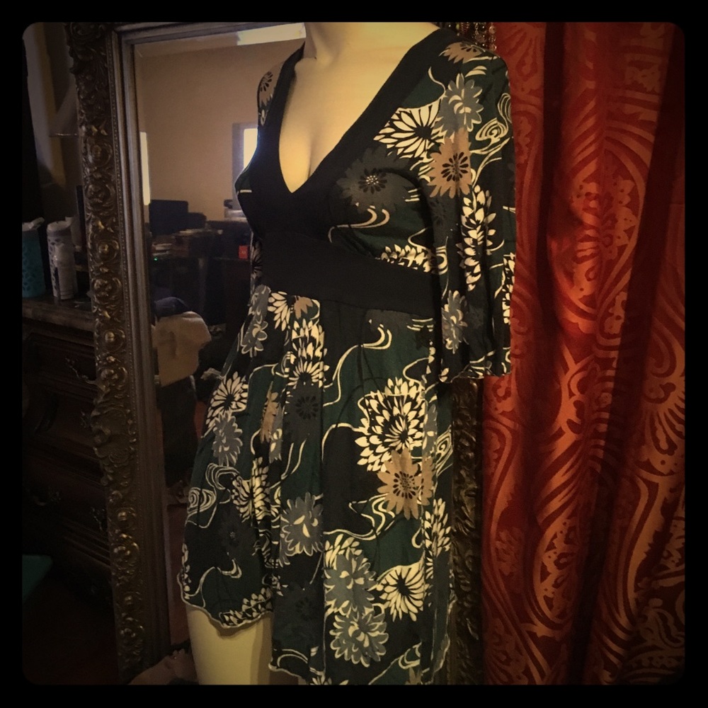 Floral kimono dress tunic