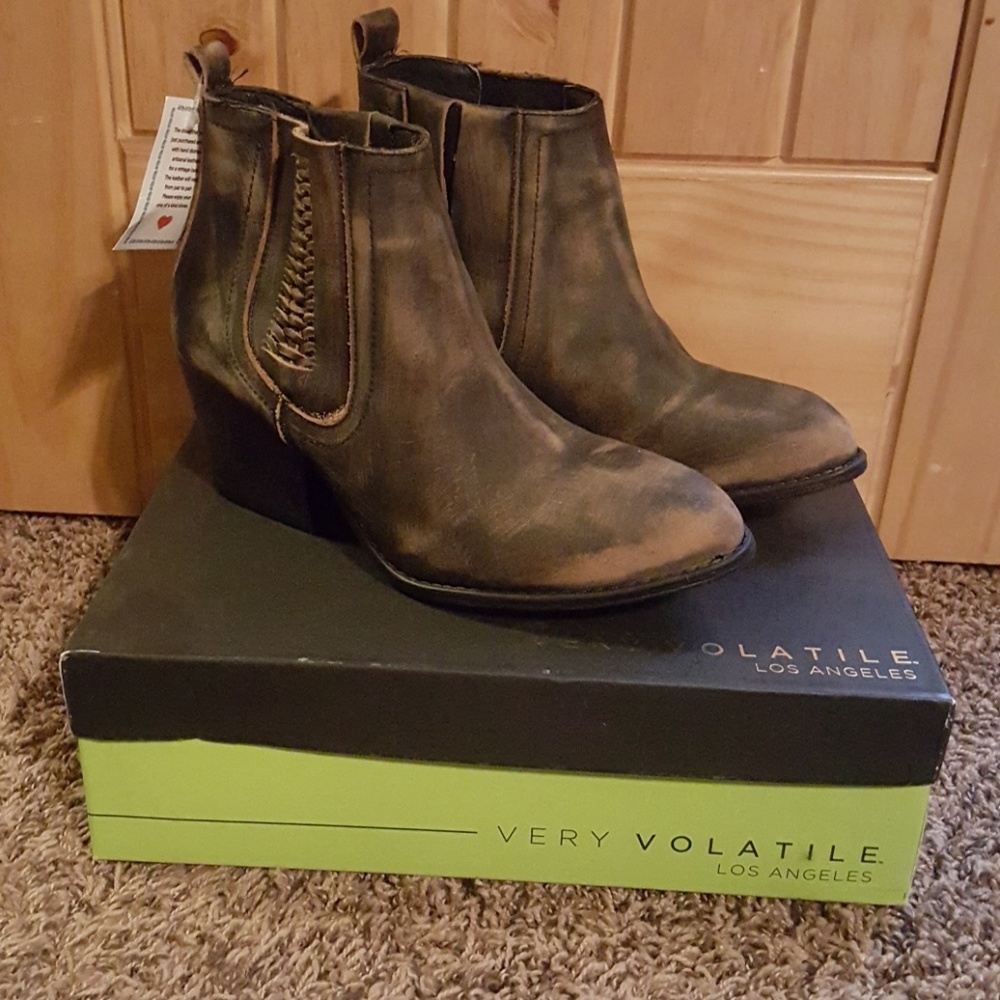 Distressed booties